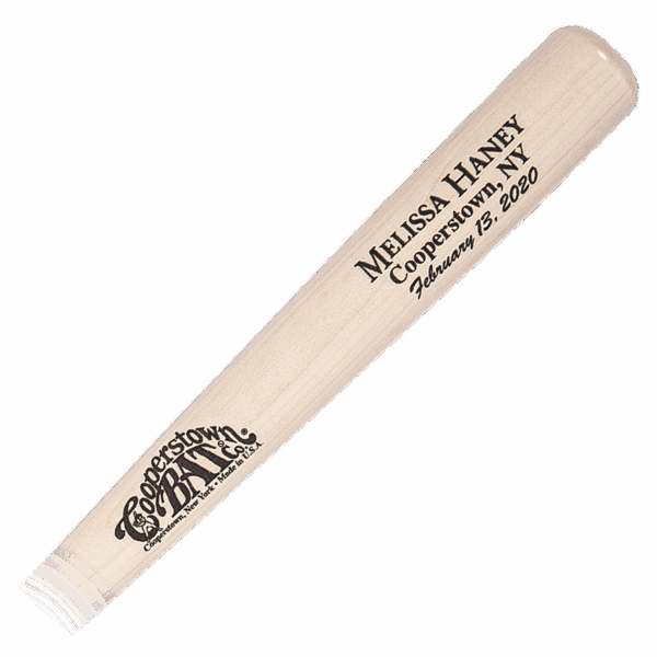 Engraved Cooperstown Bat Company baseball bat.