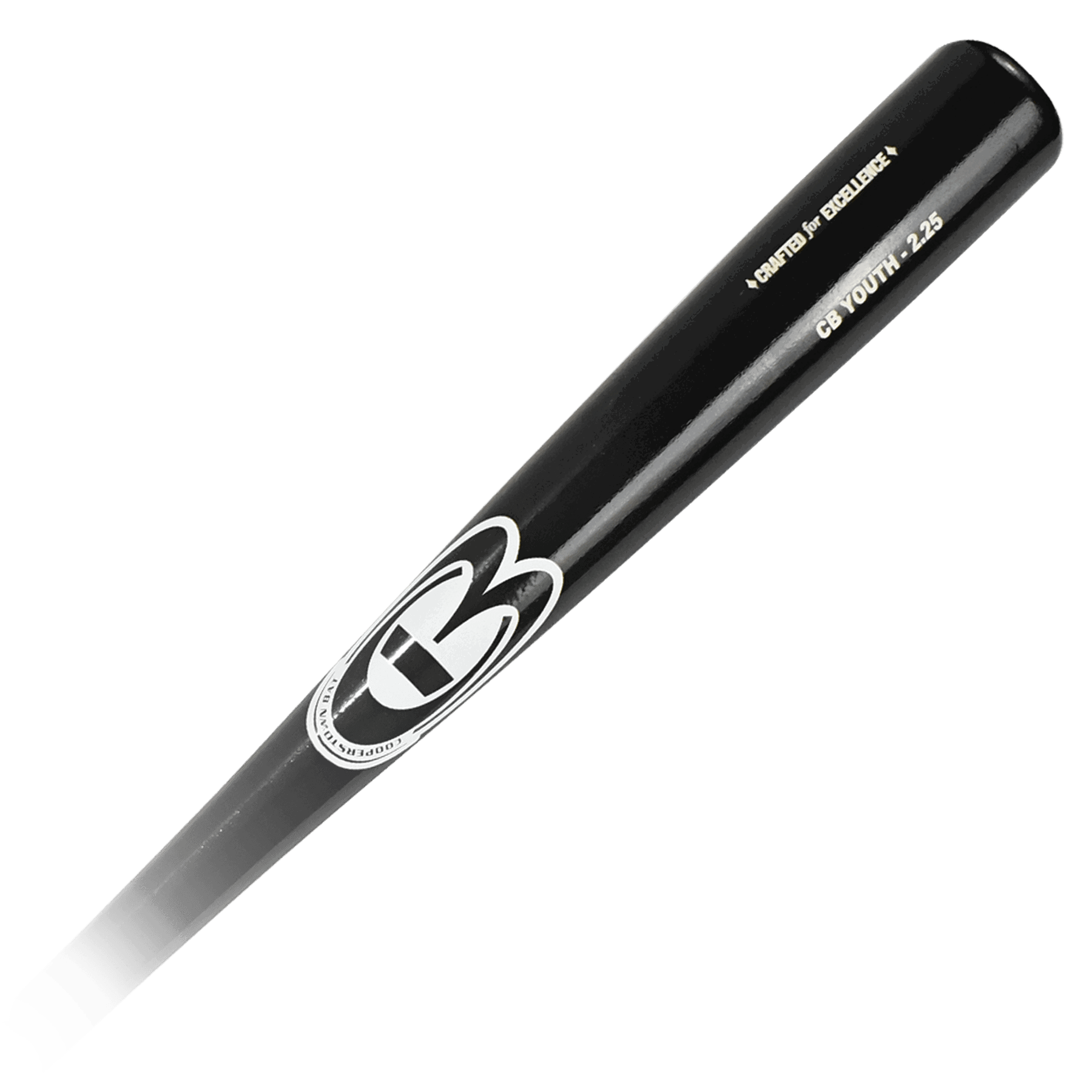 Black baseball bat with logo