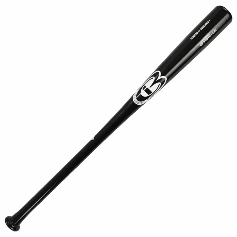 Black baseball bat with logo