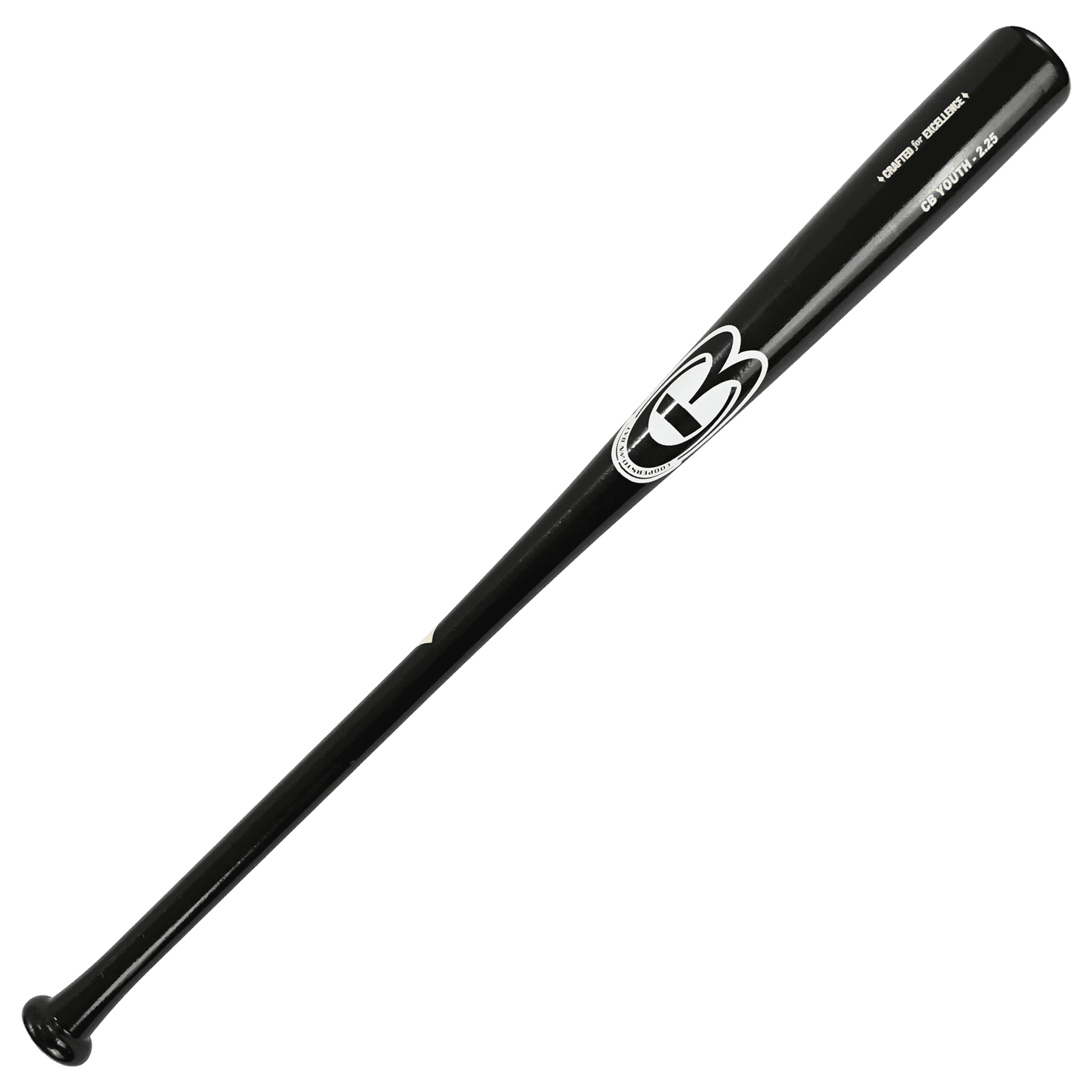 Black baseball bat with logo