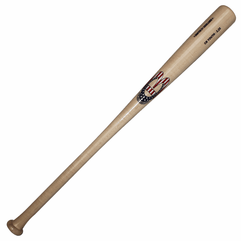Wooden baseball bat with USA design