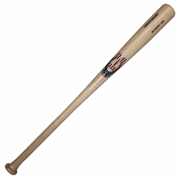 Wooden baseball bat with USA design