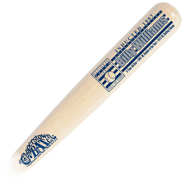 Billy Williams Baseball Hall of Fame Stats Bat