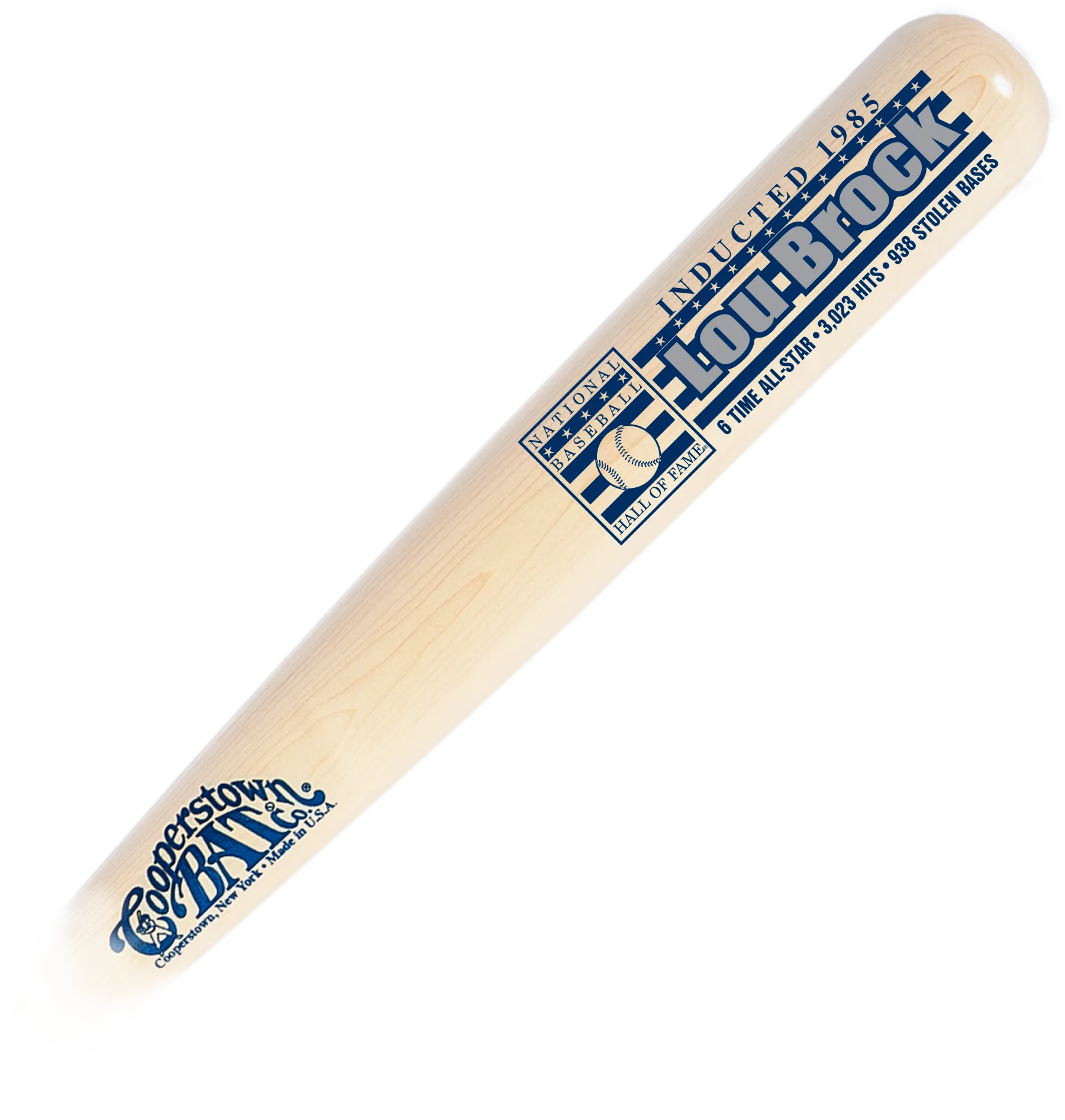 Lou Brock Baseball Hall of Fame Stats Bat