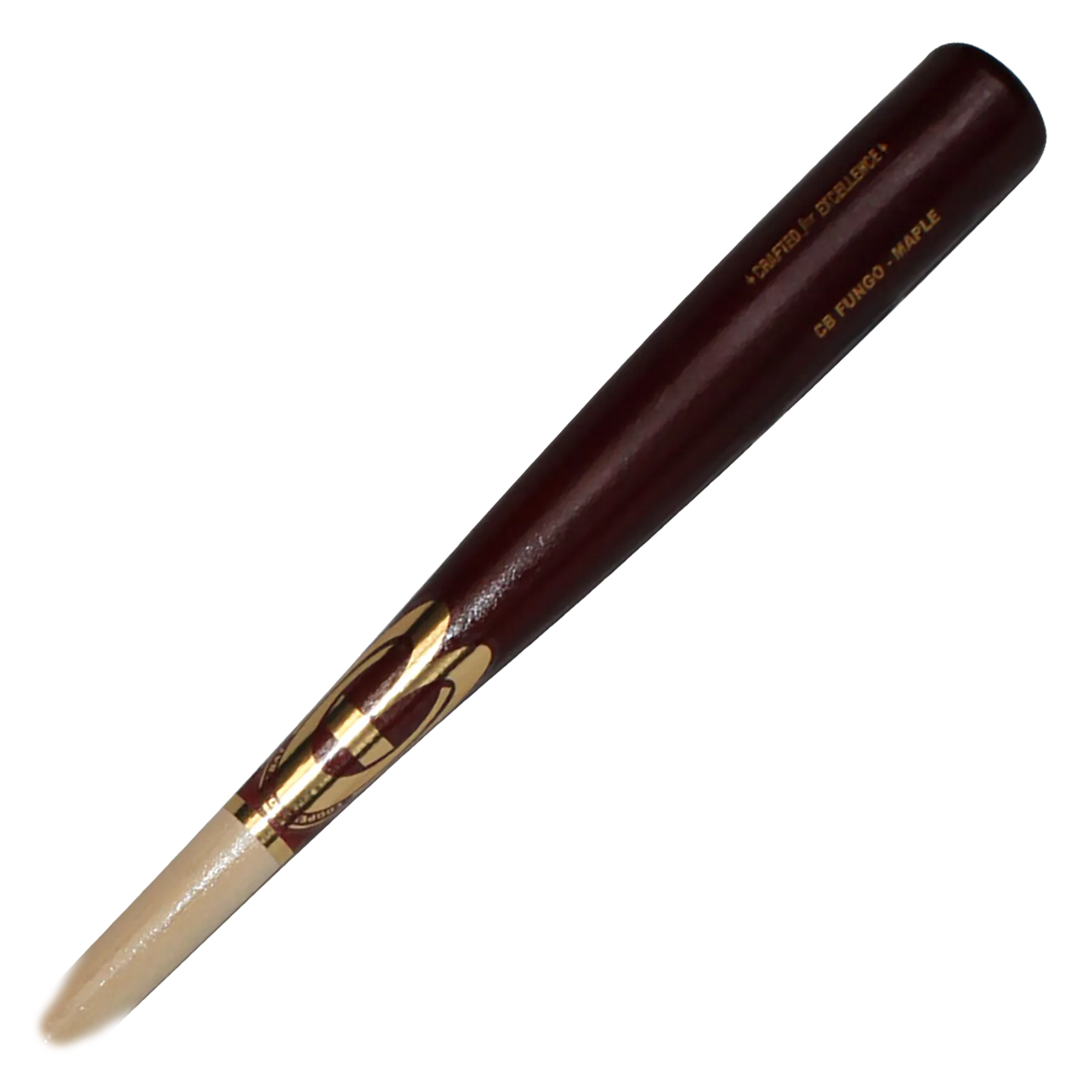 Cooperstown Bat coach fungo - Mahogany barrel - Natural Handle - Gold Logo