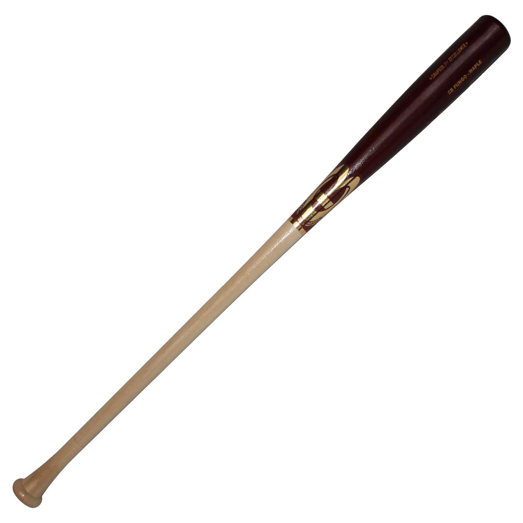 Cooperstown Bat coach fungo - Mahogany barrel - Natural Handle - Gold Logo