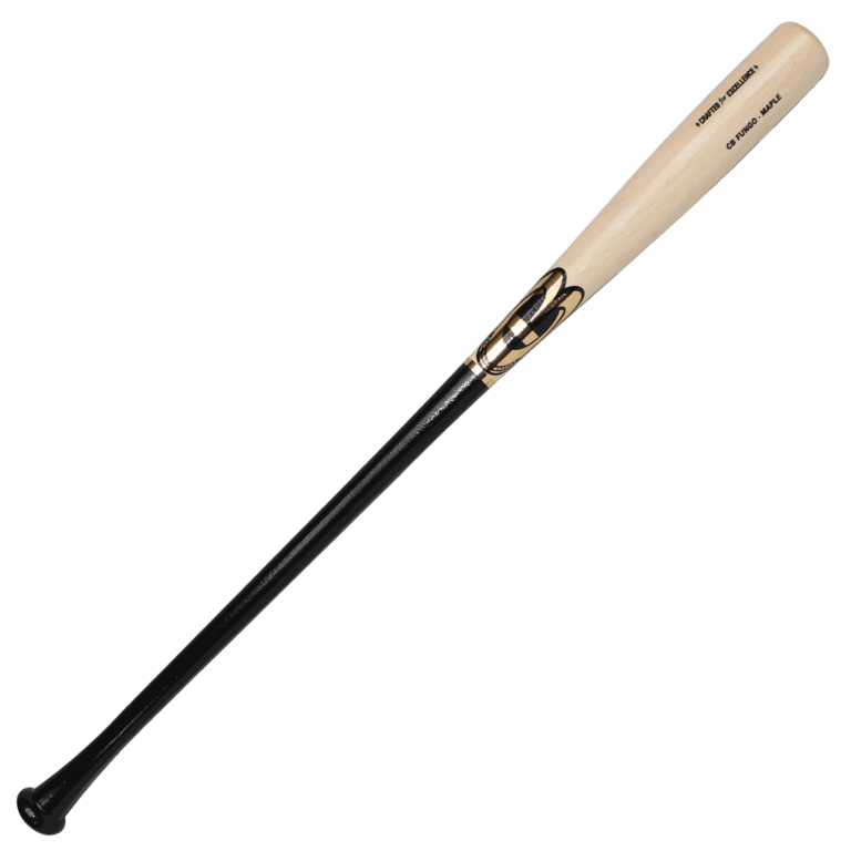 Cooperstown Bat coach fungo - Natural barrel - Black Handle - Gold Logo