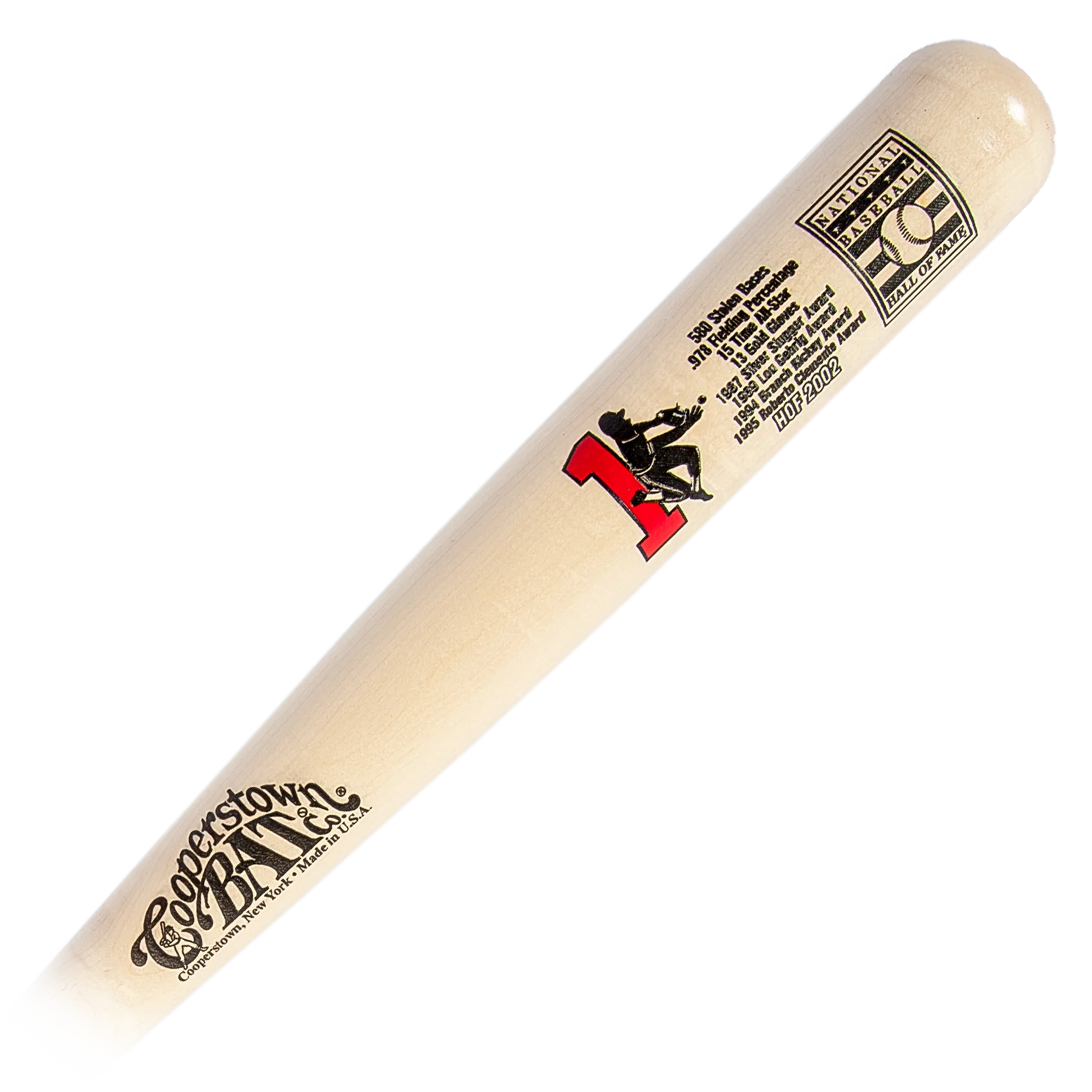Ozzie Smith Custom Baseball Hall of Fame Stat Bat