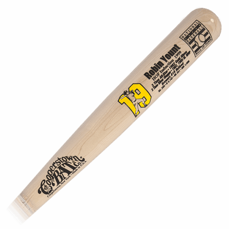 Commemorative baseball bat with player inscription.