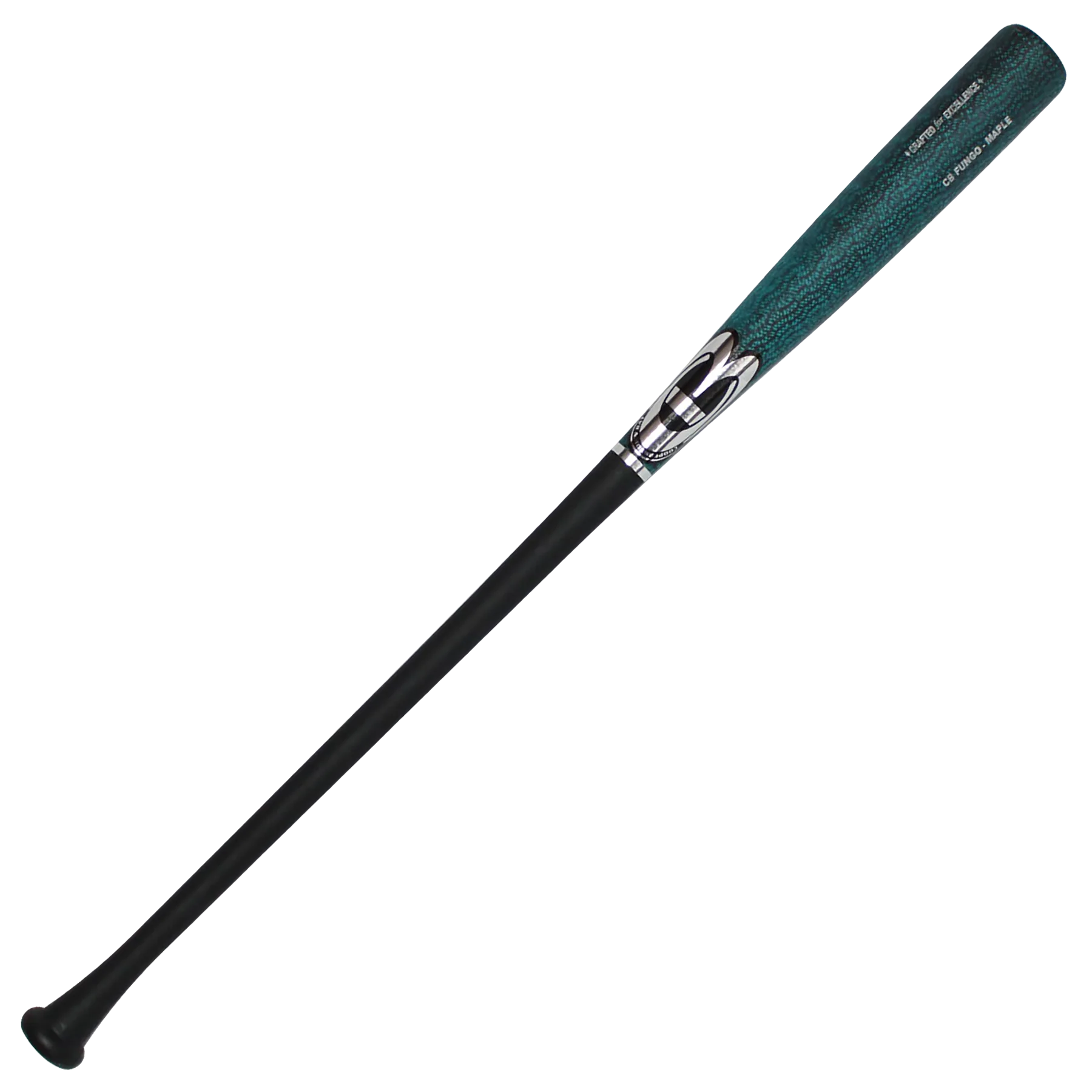 Cooperstown Bat coach fungo with custom Dragon finish in Teal