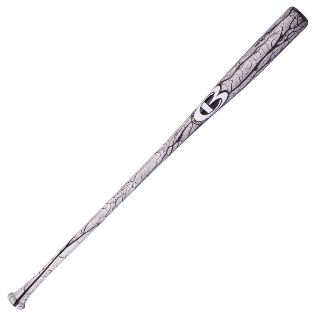 Cooperstown Bat coach fungo with proprietary vein finish in White and Black