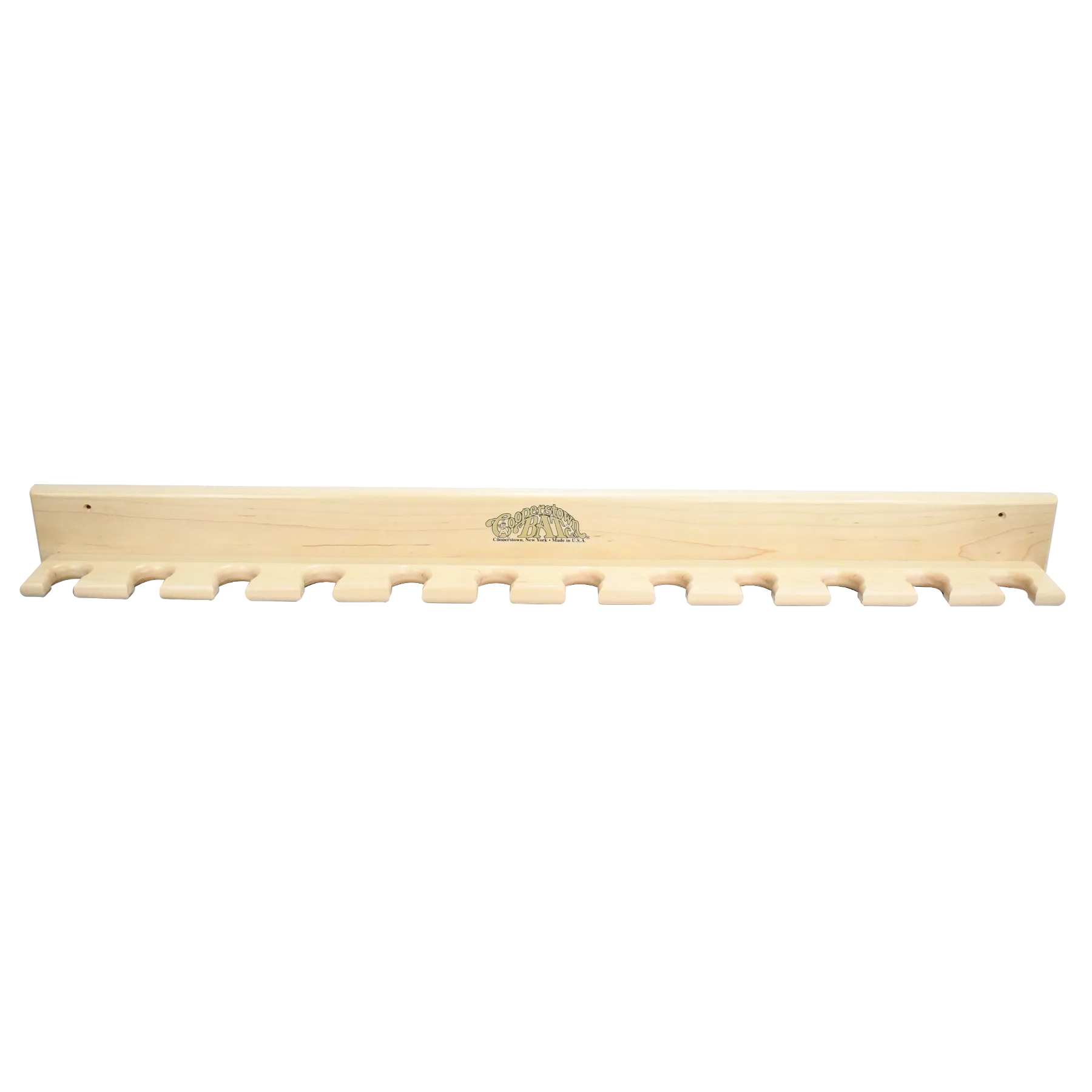 Cooperstown Bat 12-Bat Long Rack - Natural finish