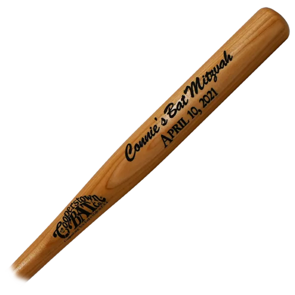 Custom bat mitzvah commemorative baseball bat