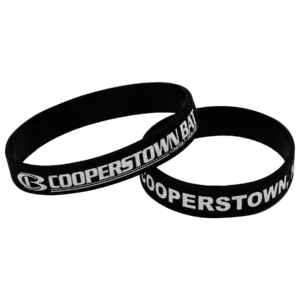 Cooperstown Bat CB Logo Wrist Band Bracelet - Black