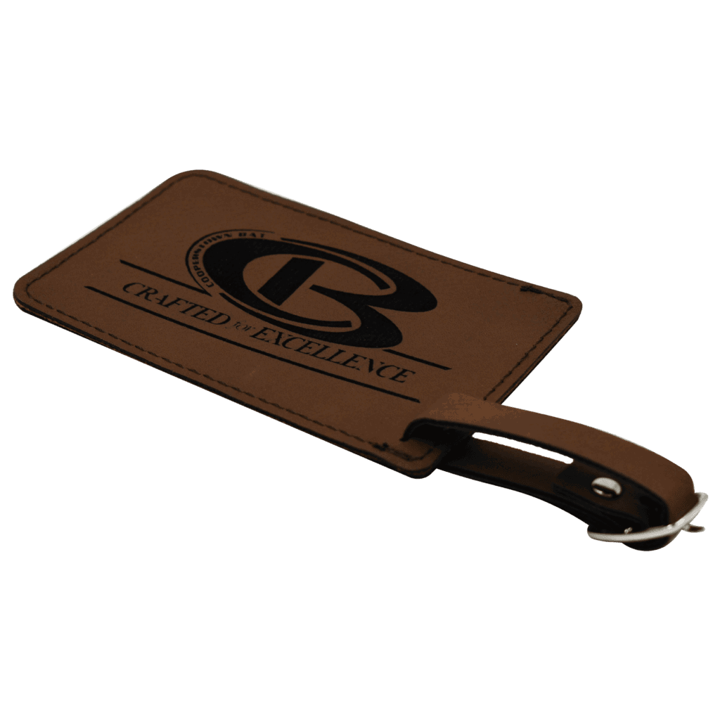 Cooperstown Bat CB Logo Luggage/Bat Bag Tag Brown
