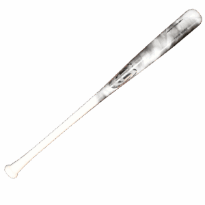 White baseball bat on black background