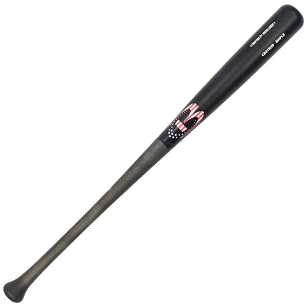 Cooperstown Bat CB318 Maple Wood Pro model - Navy barrel - Ebony handle - American Flag logo