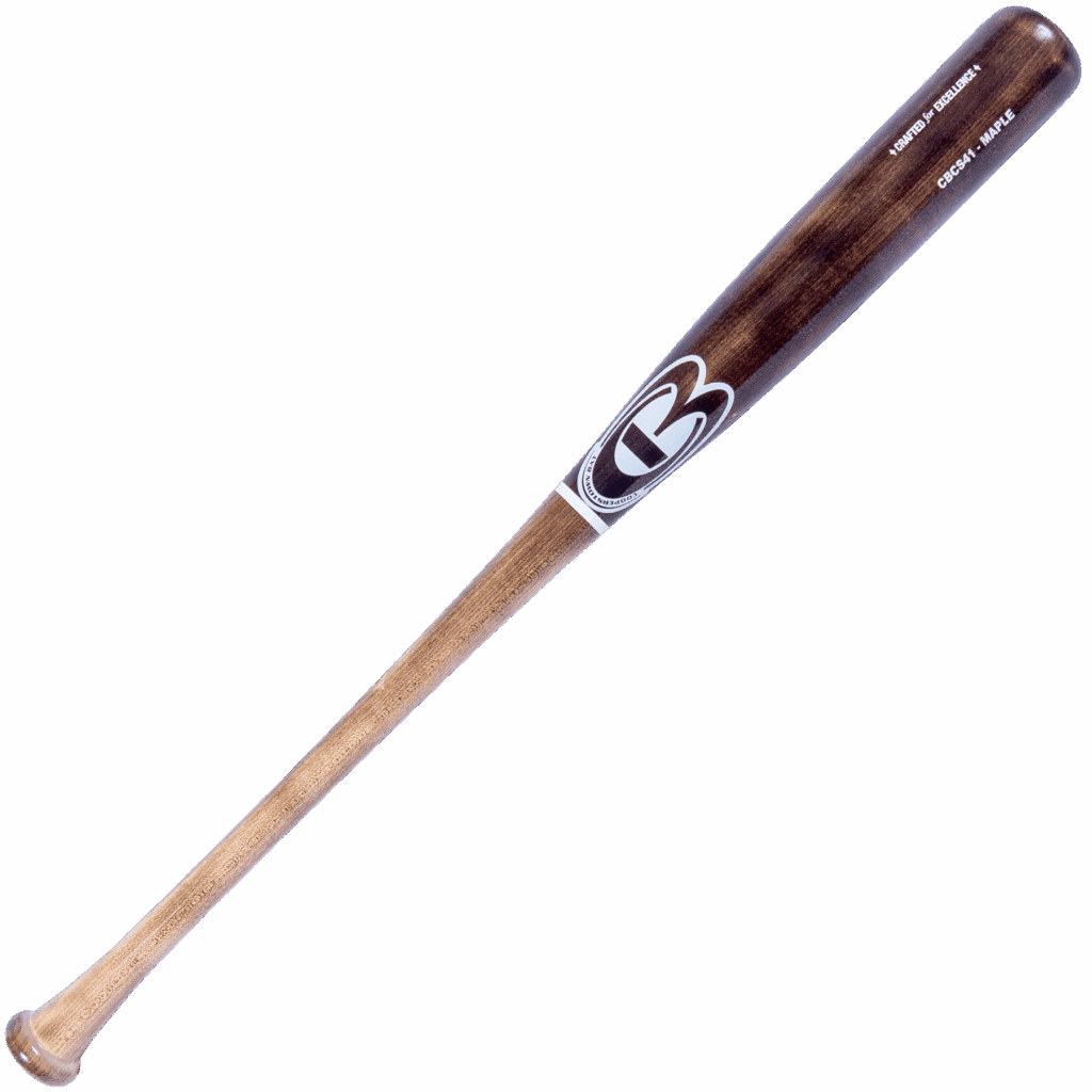 Wooden baseball bat with logo