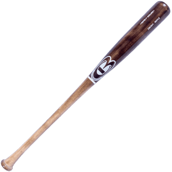 Wooden baseball bat with logo