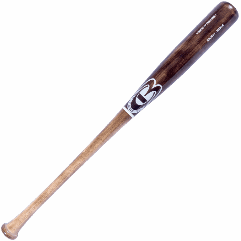 Wooden baseball bat with logo