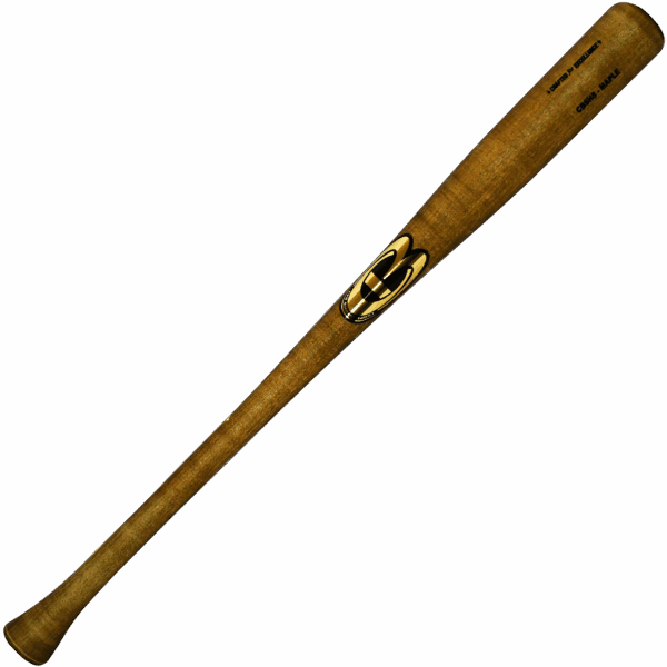 Wooden baseball bat isolated on white background.