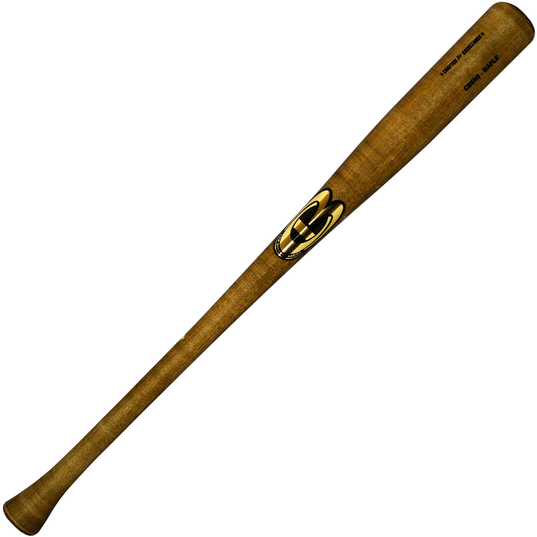 Wooden baseball bat isolated on white background.