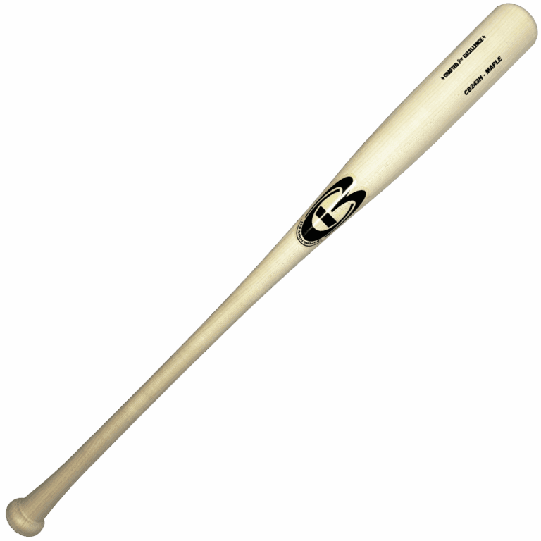 Maple wood baseball bat with logo