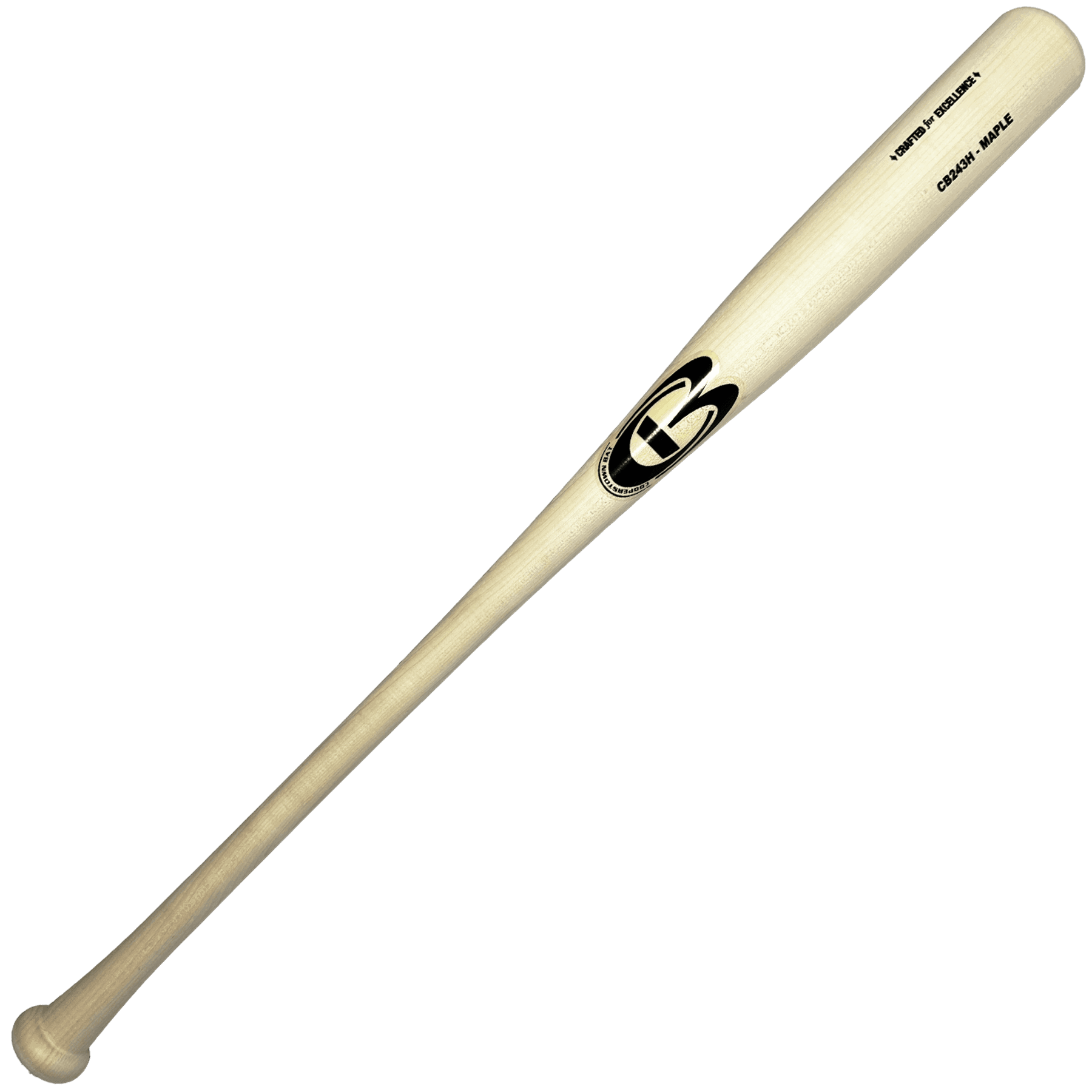 Maple wood baseball bat with logo