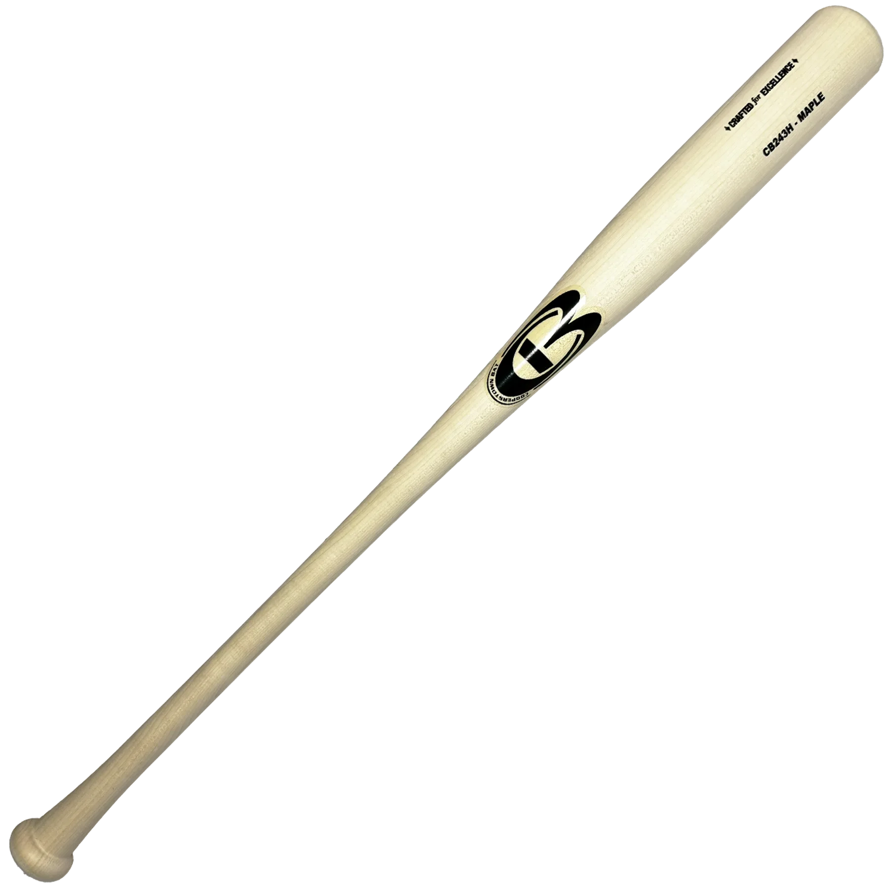 Maple wood baseball bat with logo