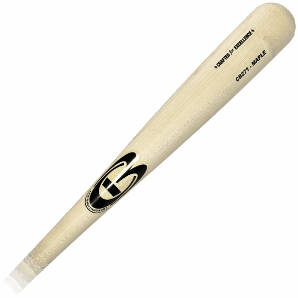 Wooden baseball bat with branding logo