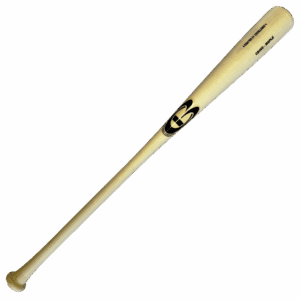 Wooden baseball bat with brand logo