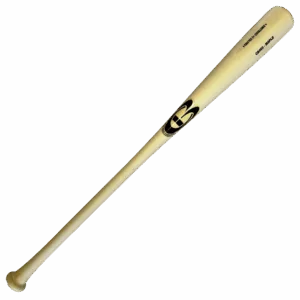 Wooden baseball bat with brand logo