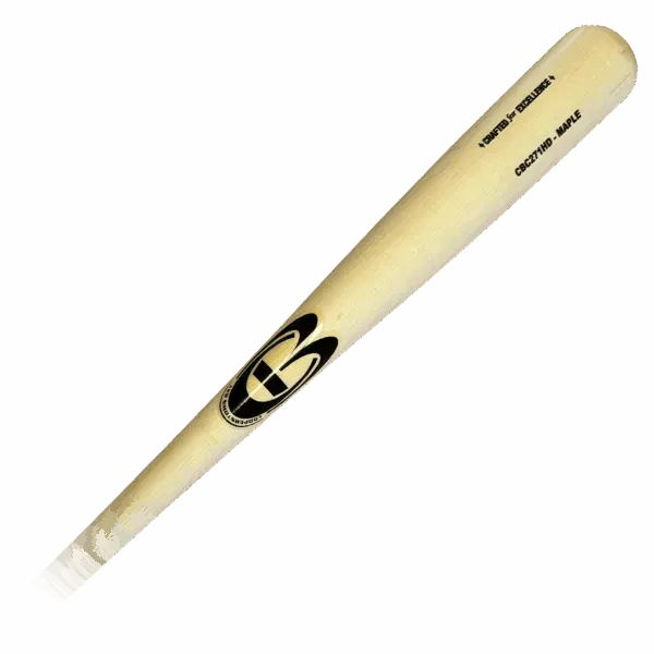Maple wood baseball bat, brand logo visible.