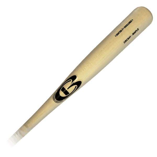 Wooden baseball bat with logo