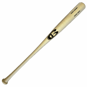 Wooden baseball bat with engraved logo
