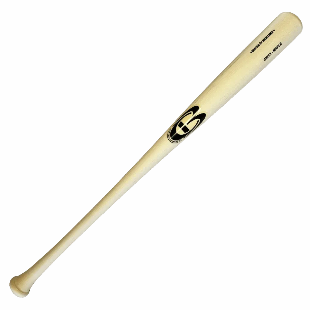 Wooden baseball bat with logo