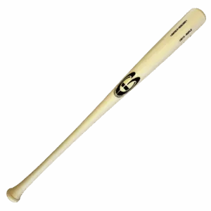 Wooden baseball bat with logo