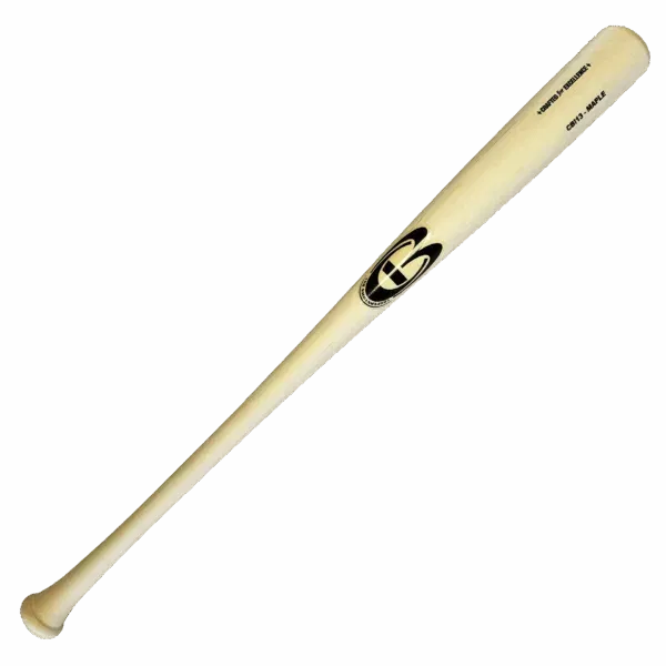 Wooden baseball bat with logo