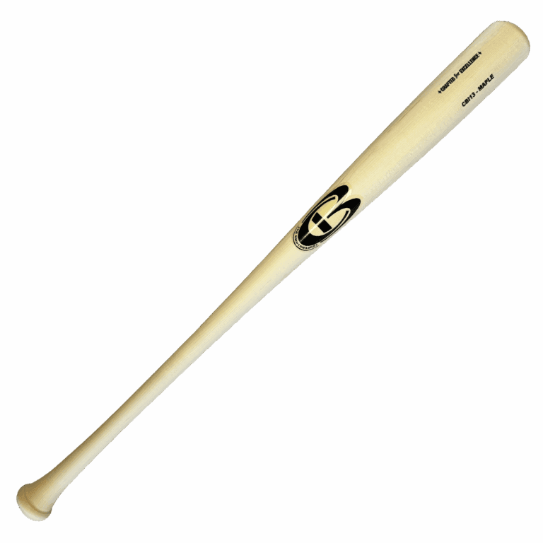 Wooden baseball bat with logo