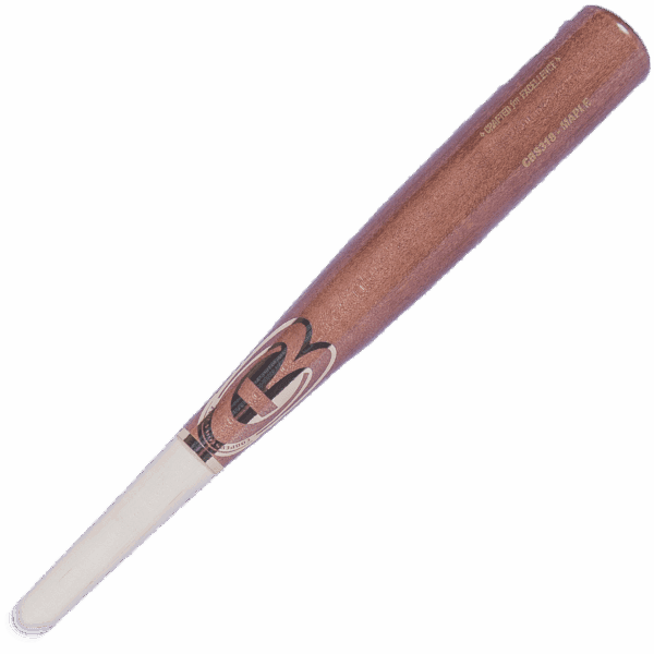 Wooden baseball bat with engraved logo