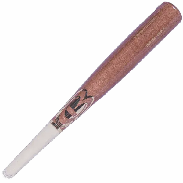 Wooden baseball bat with engraved logo