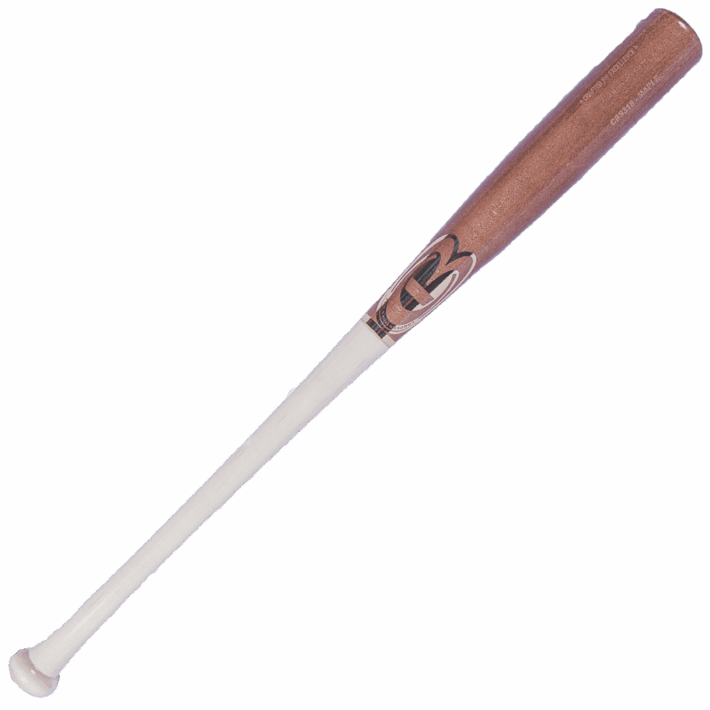 Wooden baseball bat with logo design