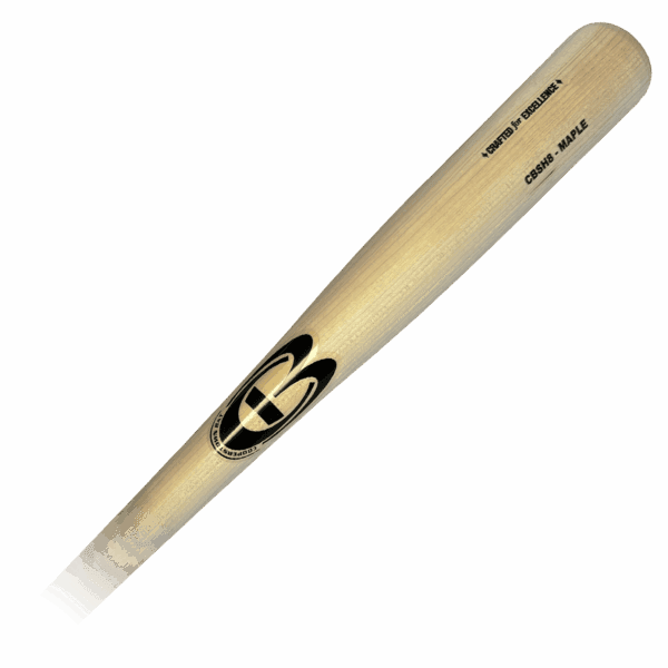 Wooden baseball bat with logo