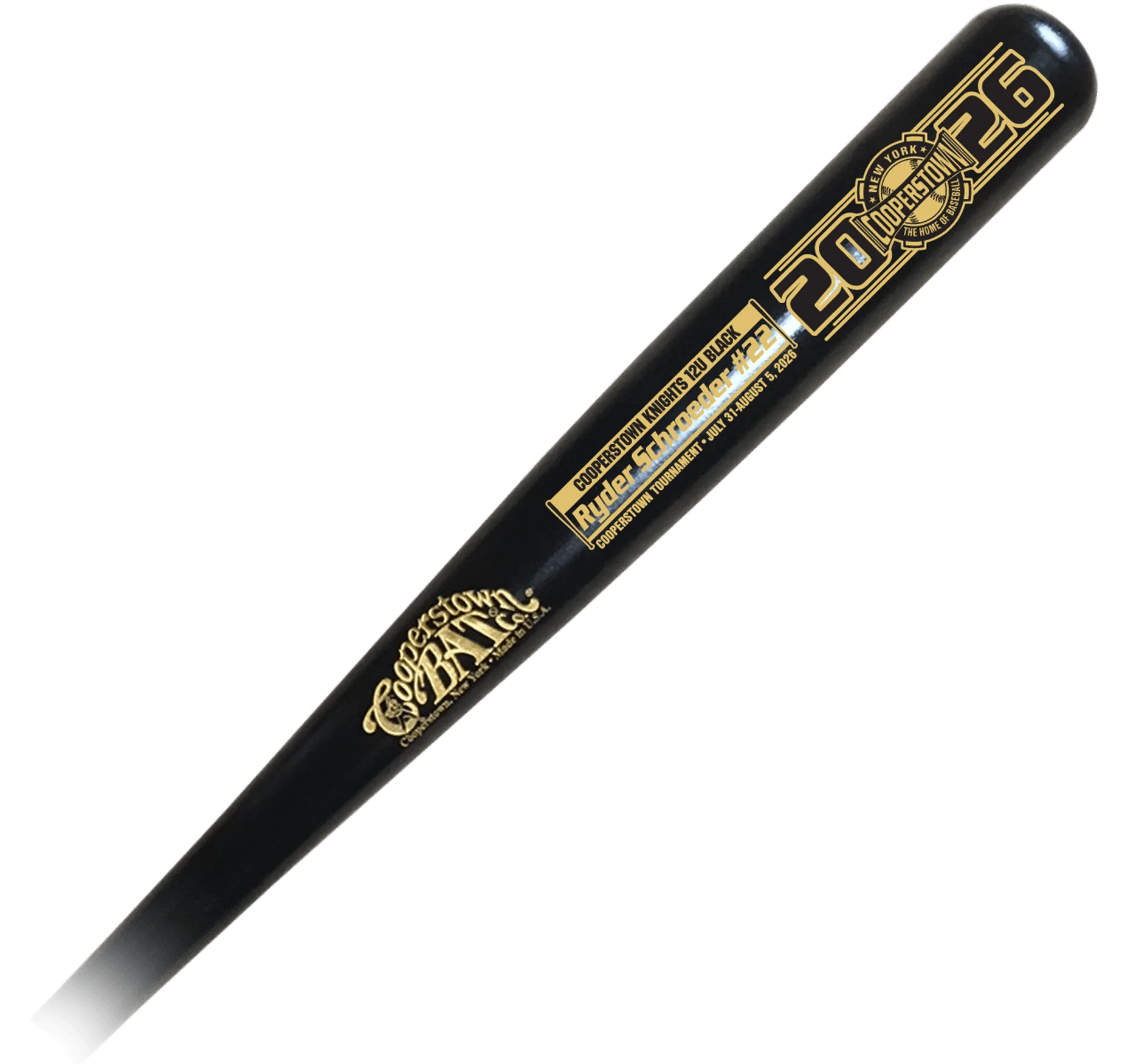Black Cooperstown 2026 commemorative baseball bat