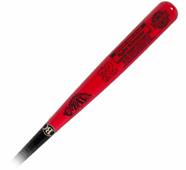 Red Cooperstown Knights 12U commemorative baseball bat