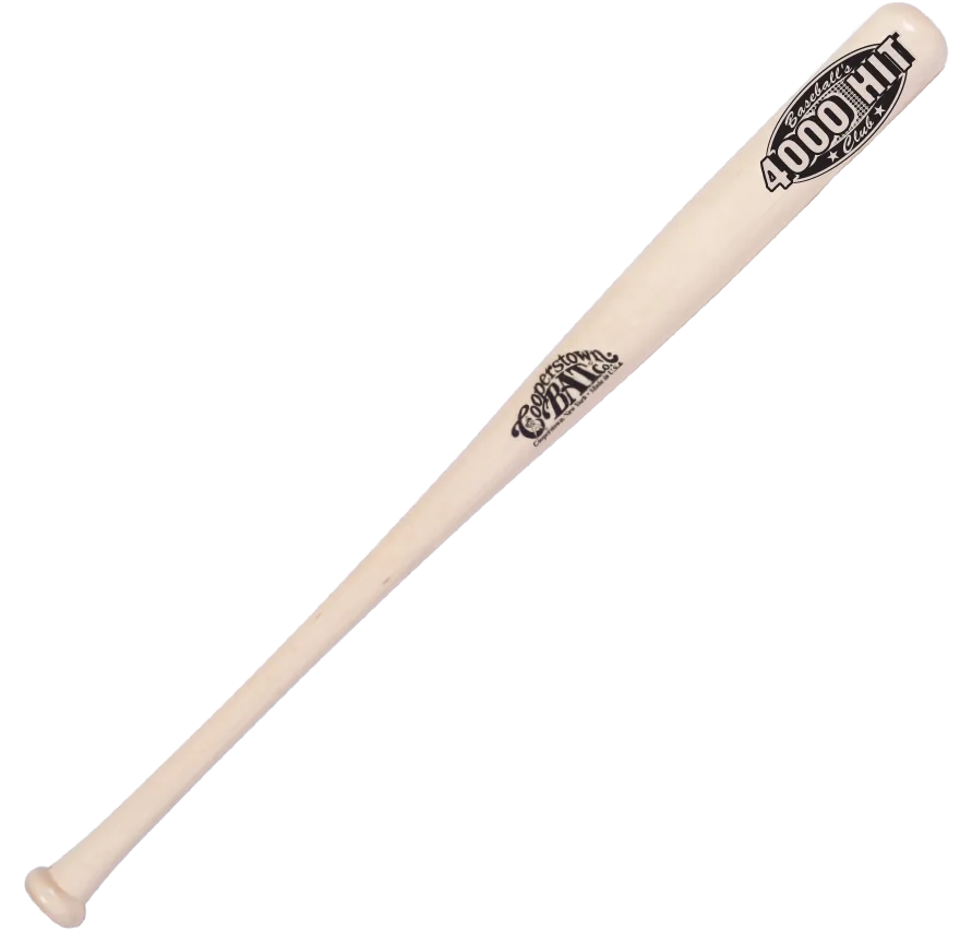 Baseball bat with 4000 Hit Club inscription.