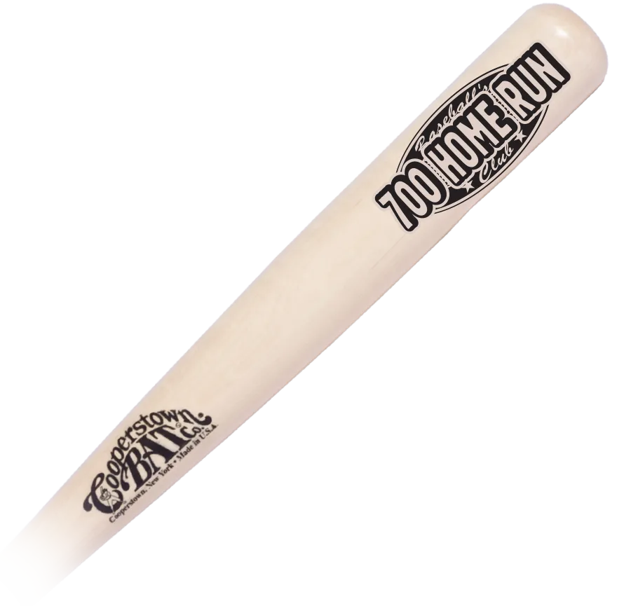 Baseball bat with 700 Home Run Club engraving