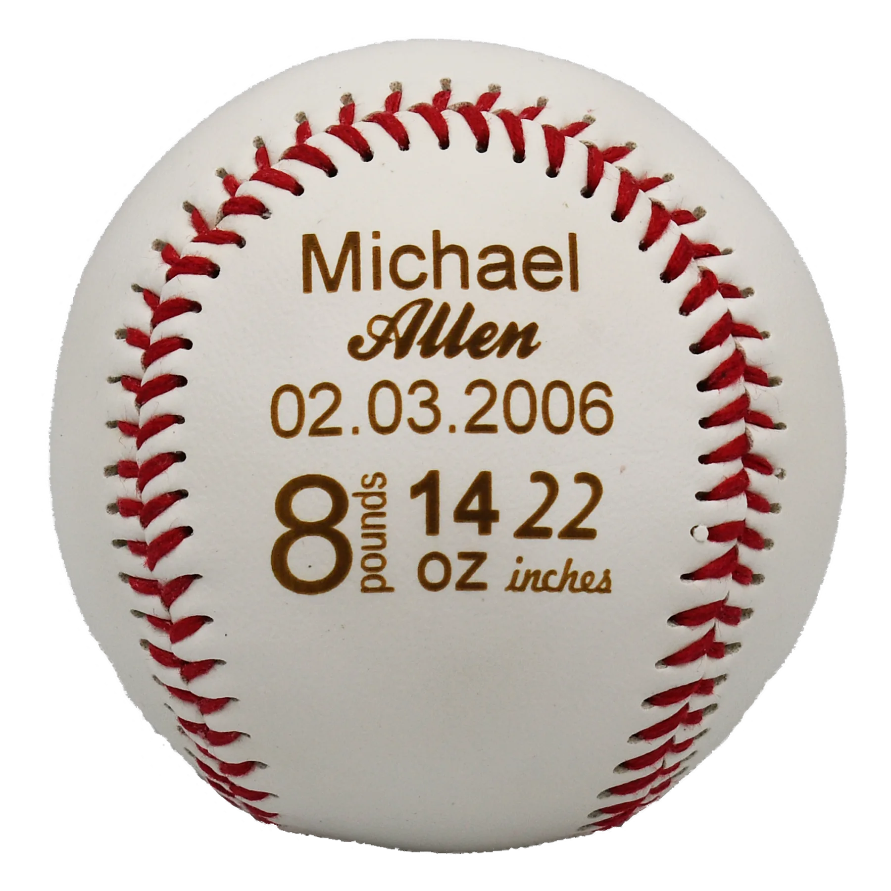 Custom Engraved Baby Gift Baseball