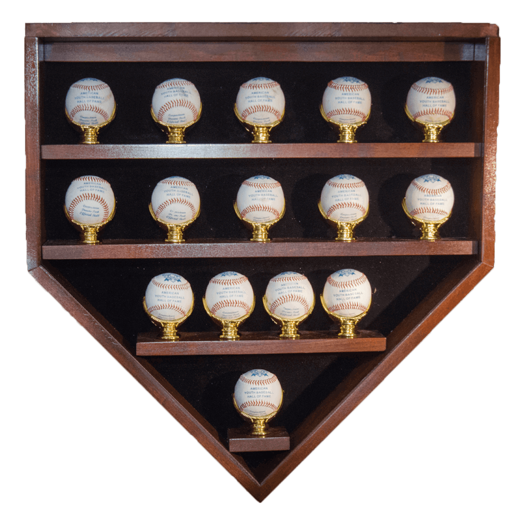Home Plate 15 Baseball Display Case