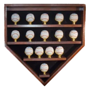 Home Plate 15 Baseball Display Case